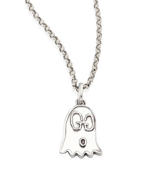 gucci pendant ghost|gucci ghost pendant necklace in silver.